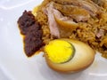 Asian Food Braised duck rice Royalty Free Stock Photo