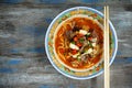 Top view of Asian noodle Royalty Free Stock Photo