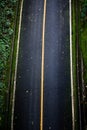 Top view of asphalt texture background. Empty road from top view.