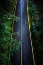 Top view of asphalt texture background. Empty road from top view.