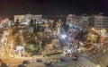 Top view of Athens in Syntagma. Christmas holidays in Greece. Royalty Free Stock Photo