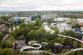 Top view of attractions in Europe park in Germany in 2017 Royalty Free Stock Photo