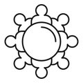 Top view audience icon, outline style