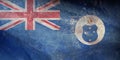 Top view of Australasian team for Olympic games, Australia retro flag with grunge texture. Australian patriot and travel concept. Royalty Free Stock Photo