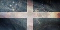 Top view of Australian Cornish heritage, Australia retro flag with grunge texture. Australian patriot and travel concept. no