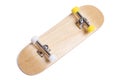 Top view back skateboard  with wheels, trucks on white background Royalty Free Stock Photo