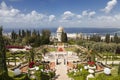 Top view of the Bahai Garden and Haifa,