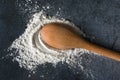 Baking Powder Spilled from a Teaspoon Royalty Free Stock Photo