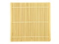 Top view, bamboo mat isolated on a white background. Use for home or restaurant, food design.