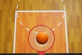 Top view basketball hoop on 3d illustrations Royalty Free Stock Photo