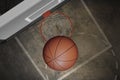 Top view basketball hoop on 3d illustrations