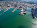 Top view of the bay Tsemess. Mol - building to stop the waves