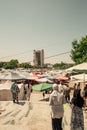 31.05.2021 Uzbekistan.Tashkent top view of the bazaar Chorsu