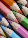 Top view of beautiful colorful pencil collection