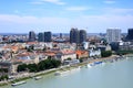 Top view on the beautiful old buildings in the old town of Bratislava city. Slovakia Royalty Free Stock Photo