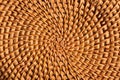 Wooden, bamboo wicker background close-up. Top view of the beautiful pattern and texture of natural brown rattan furniture Royalty Free Stock Photo