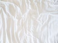 Top view of bedding sheets crease, White Wrinkled Fabric Texture