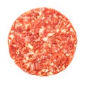 Top view of beef hamburger meat