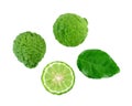 Top view of Bergamot fruit isolated on the white background Royalty Free Stock Photo
