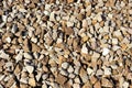 Top view of a big pile of paving stones in different shades - background, copy space