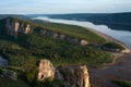 Top view of a big river. Royalty Free Stock Photo