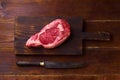 Top view Black Angus prime beef rib eye steak Royalty Free Stock Photo