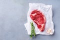 Top view Black Angus prime beef rib eye steak Royalty Free Stock Photo