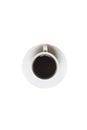 Top view of black coffee cup on white Royalty Free Stock Photo