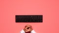 Top view of black computer keyboard Royalty Free Stock Photo