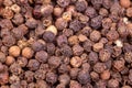 Top view black pepper spice texture. Macro photo Royalty Free Stock Photo