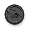 Top view of black plastic takeaway coffee lid Royalty Free Stock Photo