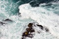 Top view of Black Sea waves near Burgas city , Bulgaria