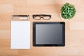 Top view Blank digital tablet Royalty Free Stock Photo