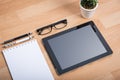 Top view Blank digital tablet Royalty Free Stock Photo