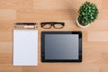 Top view Blank digital tablet Royalty Free Stock Photo