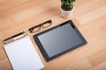 Top view Blank digital tablet Royalty Free Stock Photo