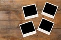 Top view of blank instant photos album Royalty Free Stock Photo