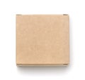 Top view of blank small brown paper box