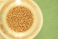 Top view of blended coffee