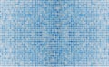 Top view blue ceramic tile mosaic in swimming pool. Royalty Free Stock Photo