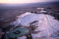 Top view of blue lake in the mounatins. Royalty Free Stock Photo