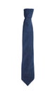 Top view of a blue neck tie on white background. man\'s neckties, Father\'s day concept Royalty Free Stock Photo