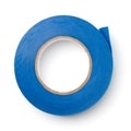 Top view of blue plastic duct tape Royalty Free Stock Photo