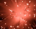 Blurred glowing red fiber optics texture Royalty Free Stock Photo