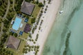 Top view of Bohol Beach Club and Dumaluan Beach in the island of Panglao, Philippines