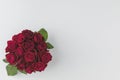 Bouquet of red roses isolated on white Royalty Free Stock Photo