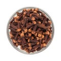 Top view of Bowl of Organic black clove. Royalty Free Stock Photo