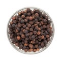 Top view of Bowl of Organic Black pepper.