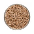 Top view of Bowl of Organic Cumin seed. Royalty Free Stock Photo
