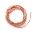 Top view of braided copper cable